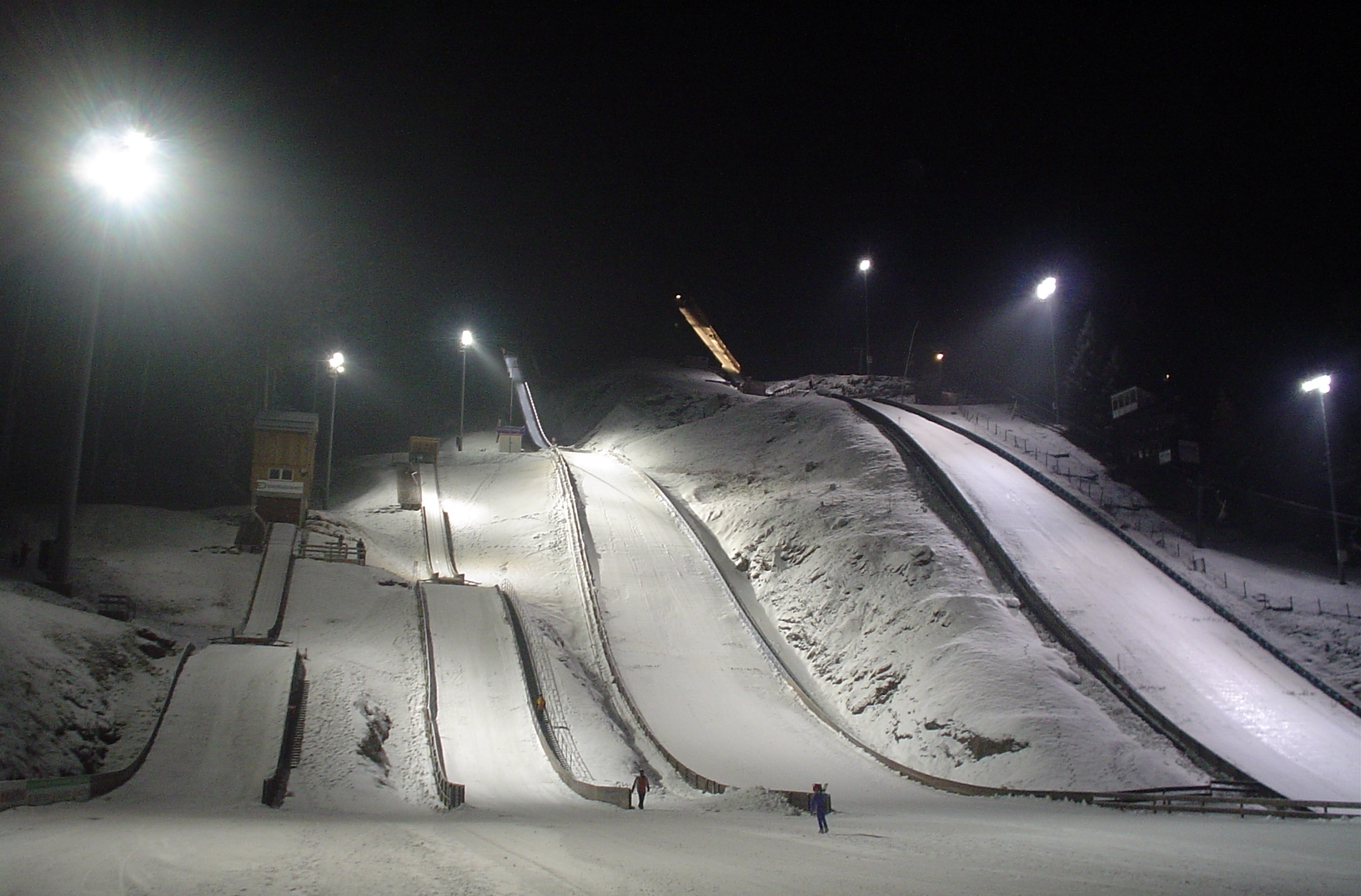 Adler-Skistadion Winter Nacht